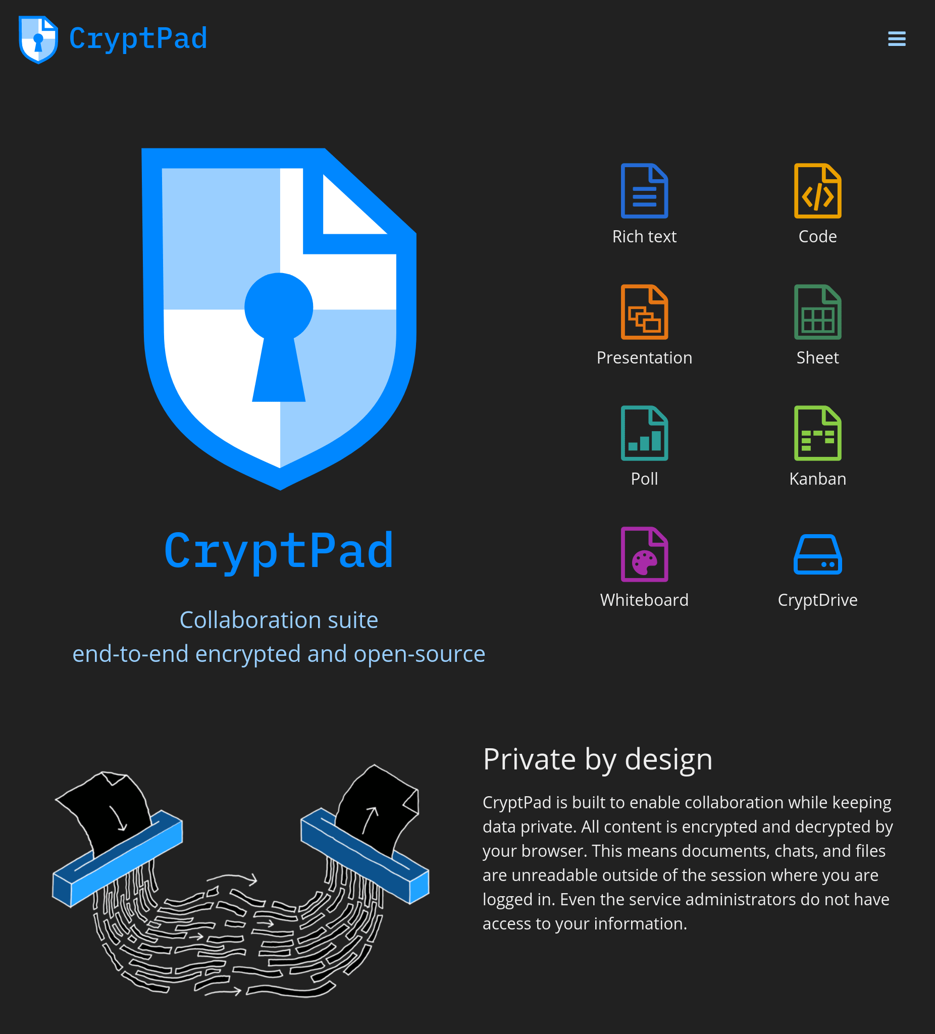 CryptPad apps